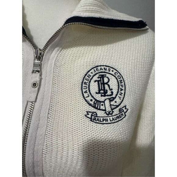 Lauren Jeans company heavy sports preppy style knit sweater S - Picture 10 of 11